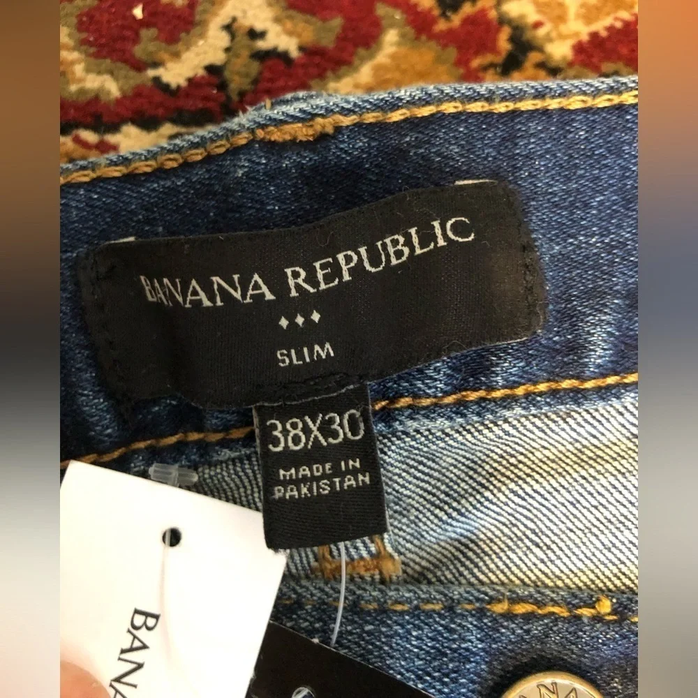 NWT  men's Banana Republic Jeans 38x30 slim fit